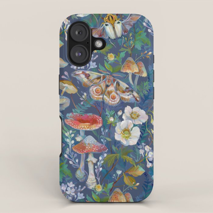 Goliath Beetle Mushroom Garden iPhone Case Gallery Image 1