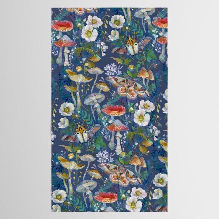 Goliath Beetle Mushroom Garden Tablecloth Gallery Image 2