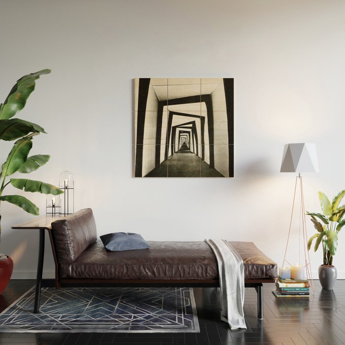 Cabinet of Dr Caligari film still Wood Wall Art Gallery Image 2