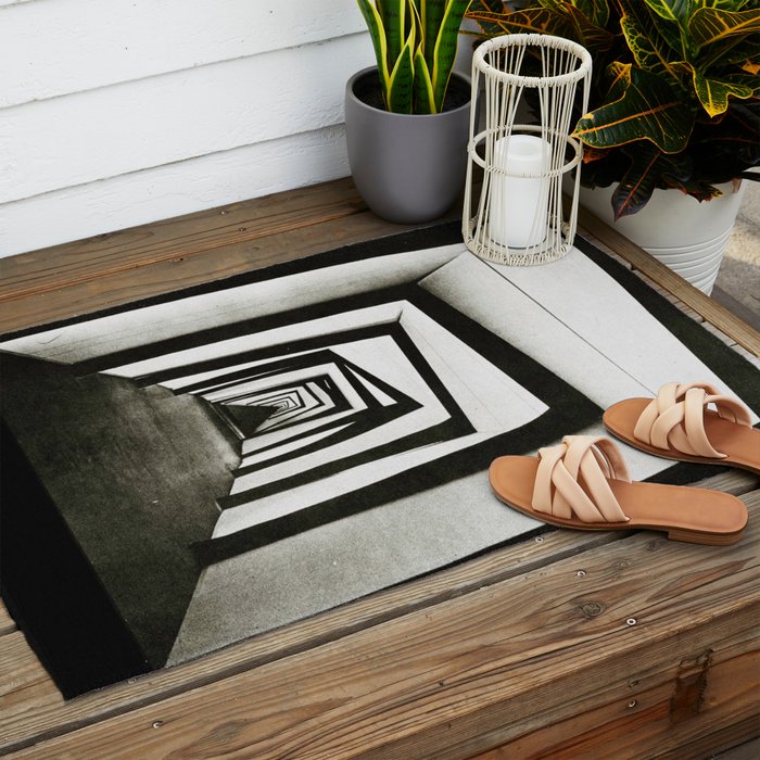 Cabinet of Dr Caligari film still Outdoor Rug Gallery Image 2