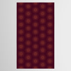 Boho Summer Sun Pattern XIII Dark Maroon Red Tablecloth Gallery Image 2