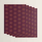 Boho Summer Sun Pattern XIII Dark Maroon Red Wrapping Paper Gallery Image 3
