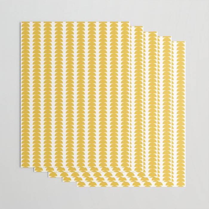 Maude Shapes Pattern - Golden Yellow Wrapping Paper Gallery Image 3