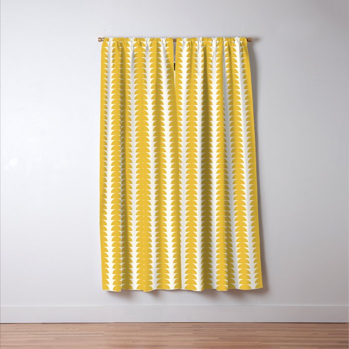 Maude Shapes Pattern - Golden Yellow Window Curtain Gallery Image 3