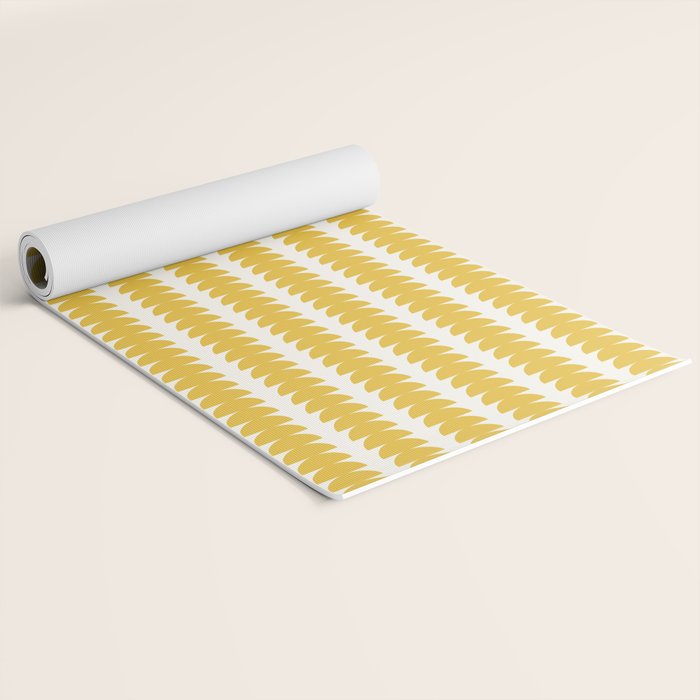 Maude Shapes Pattern - Golden Yellow Yoga Mat Gallery Image 2
