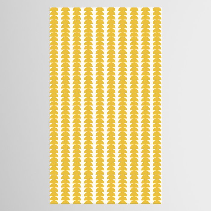 Maude Shapes Pattern - Golden Yellow Tablecloth Gallery Image 2