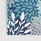 Garden Florals, Navy, Blue, Teal Poster Gallery Image 3