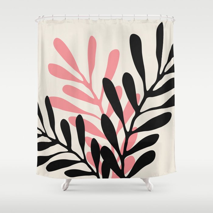 Still Life with Vase and Three Branches Shower Curtain Gallery Image 1
