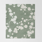Minimal Abstract Leaves 12 Throw Blanket Gallery Image 2