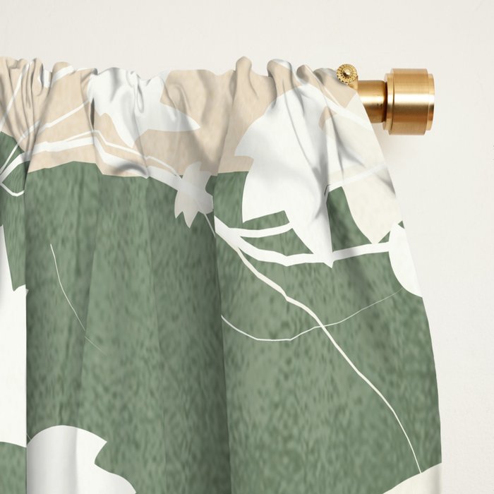 Minimal Abstract Leaves 12 Window Curtain Gallery Image 2