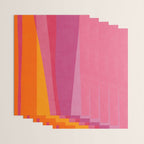 Pink Orange Bright Vibrant Modern Artwork Wrapping Paper Gallery Image 3