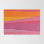 Pink Orange Bright Vibrant Modern Artwork Rug Gallery Image 2