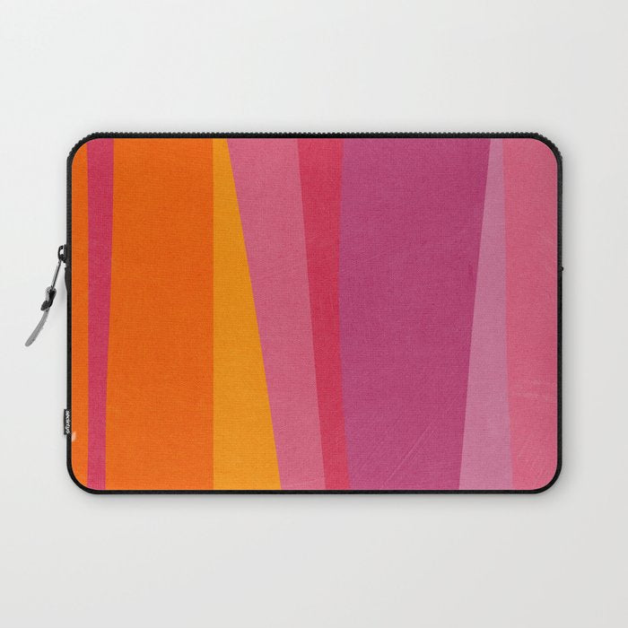 Pink Orange Bright Vibrant Modern Artwork Laptop Sleeve Gallery Image 1