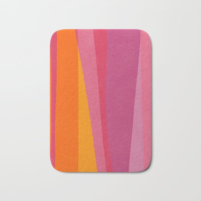 Pink Orange Bright Vibrant Modern Artwork Bath Mat Gallery Image 1
