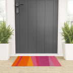 Pink Orange Bright Vibrant Modern Artwork Welcome Mat Gallery Image 3