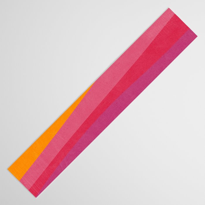 Pink Orange Bright Vibrant Modern Artwork Table Runner Gallery Image 3
