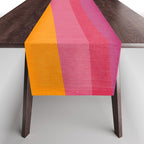 Pink Orange Bright Vibrant Modern Artwork Table Runner Gallery Image 1