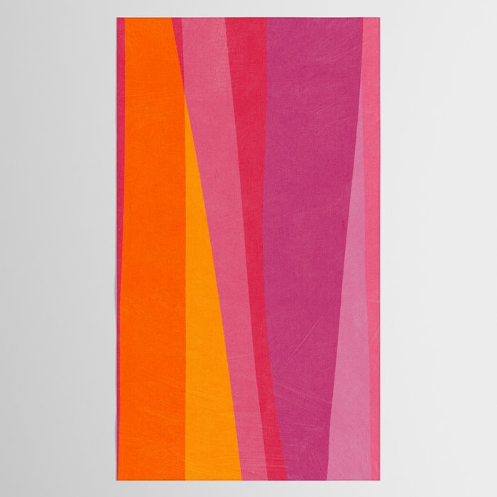 Pink Orange Bright Vibrant Modern Artwork Tablecloth Gallery Image 2