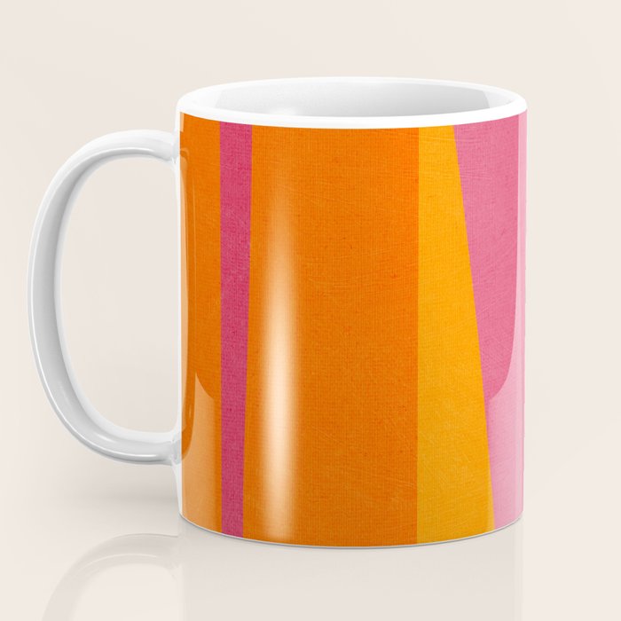 Pink Orange Bright Vibrant Modern Artwork Coffee Mug Gallery Image 3
