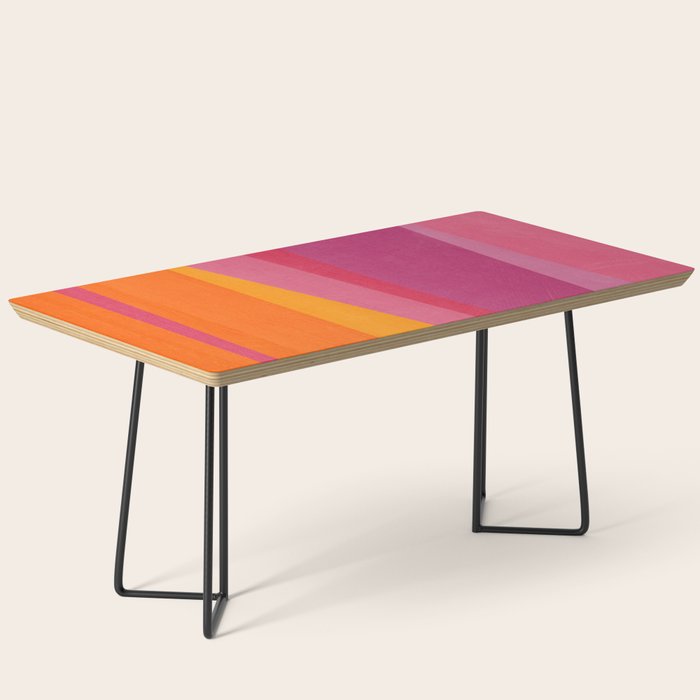 Pink Orange Bright Vibrant Modern Artwork Coffee Table Gallery Image 1