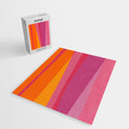 Pink Orange Bright Vibrant Modern Artwork Jigsaw Puzzle Gallery Image 2