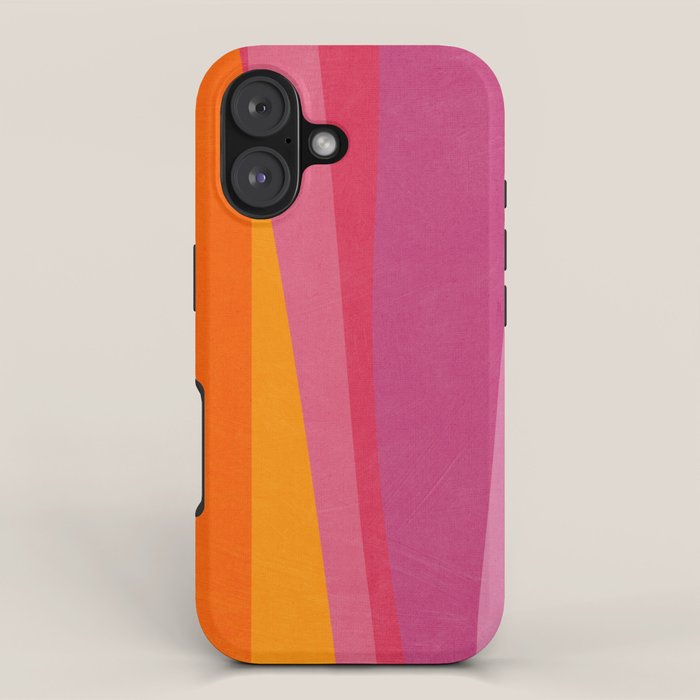 Pink Orange Bright Vibrant Modern Artwork iPhone Case Gallery Image 1