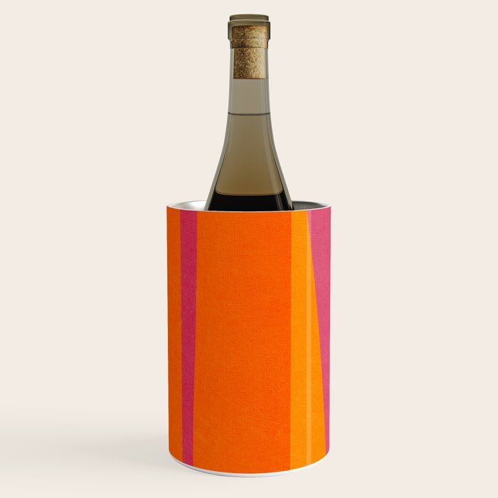 Pink Orange Bright Vibrant Modern Artwork Wine Chiller Gallery Image 2