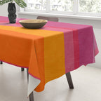 Pink Orange Bright Vibrant Modern Artwork Tablecloth Gallery Image 3