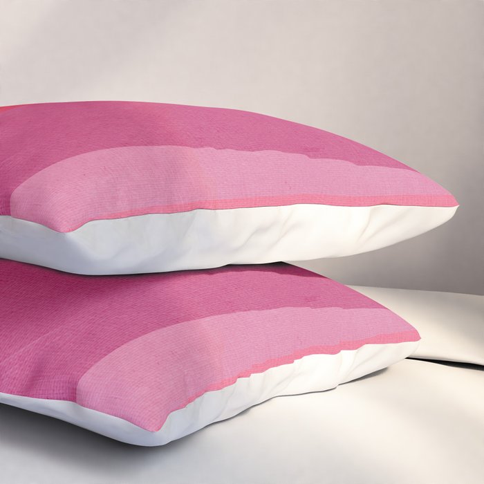 Pink Orange Bright Vibrant Modern Artwork Pillow Sham Gallery Image 3