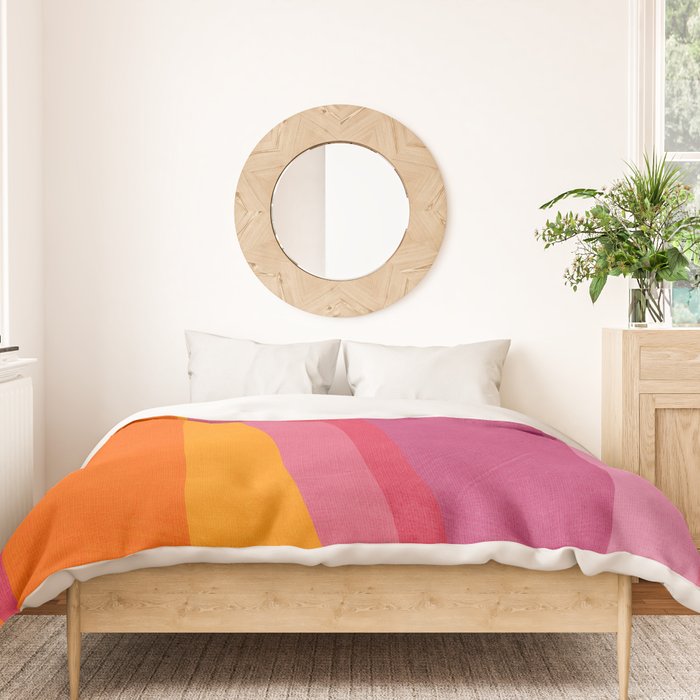 Pink Orange Bright Vibrant Modern Artwork Duvet Cover Gallery Image 3