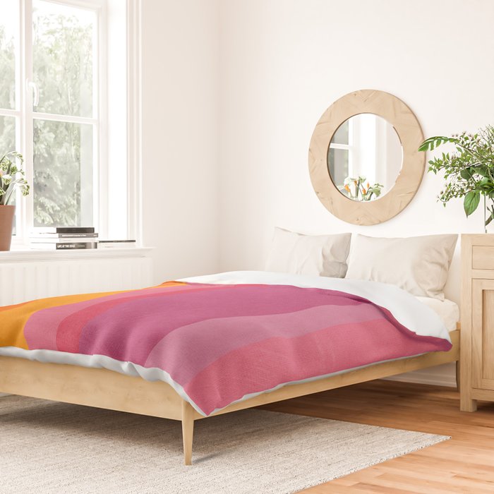 Pink Orange Bright Vibrant Modern Artwork Duvet Cover Gallery Image 2