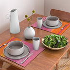 Pink Orange Bright Vibrant Modern Artwork Placemat Gallery Image 2