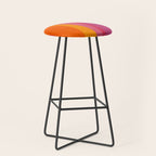 Pink Orange Bright Vibrant Modern Artwork Stool Gallery Image 1
