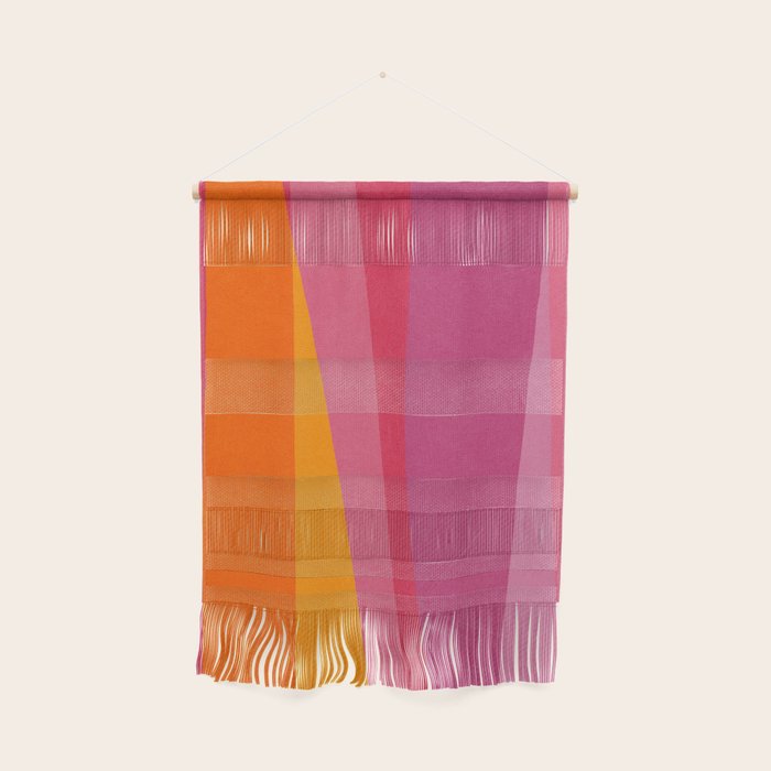 Pink Orange Bright Vibrant Modern Artwork Wall Hanging Gallery Image 1