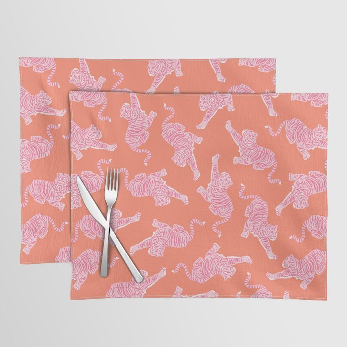 Year of the Tiger - Orange/Pink Placemat Gallery Image 1