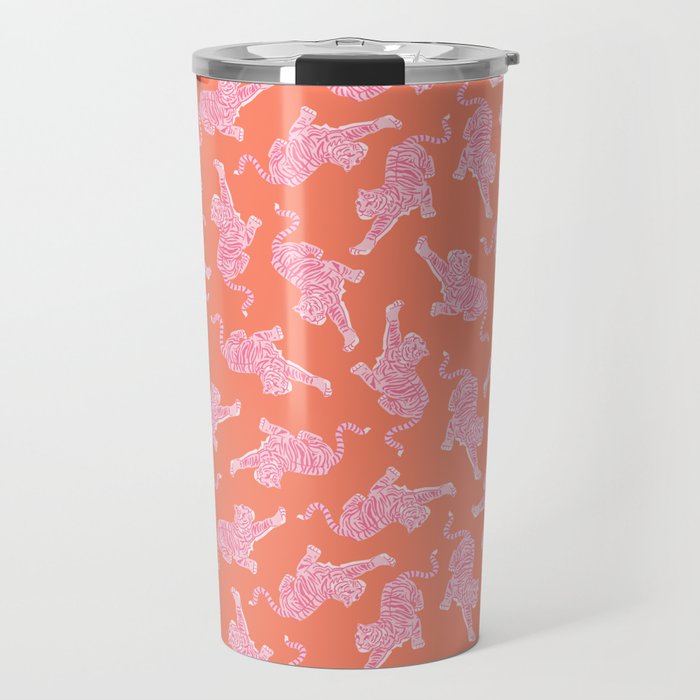 Year of the Tiger - Orange/Pink Travel Mug Gallery Image 1