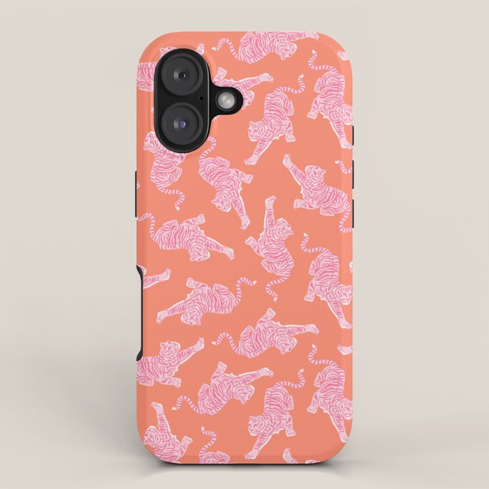 Year of the Tiger - Orange/Pink iPhone Case Gallery Image 1
