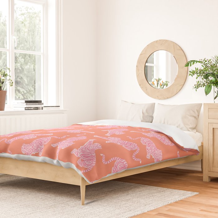 Year of the Tiger - Orange/Pink Duvet Cover Gallery Image 2