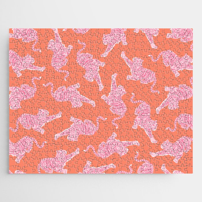 Year of the Tiger - Orange/Pink Jigsaw Puzzle Gallery Image 1