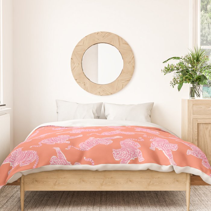 Year of the Tiger - Orange/Pink Duvet Cover Gallery Image 3