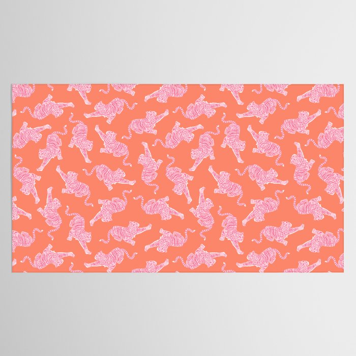 Year of the Tiger - Orange/Pink Tablecloth Gallery Image 2