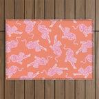 Year of the Tiger - Orange/Pink Outdoor Rug Gallery Image 1
