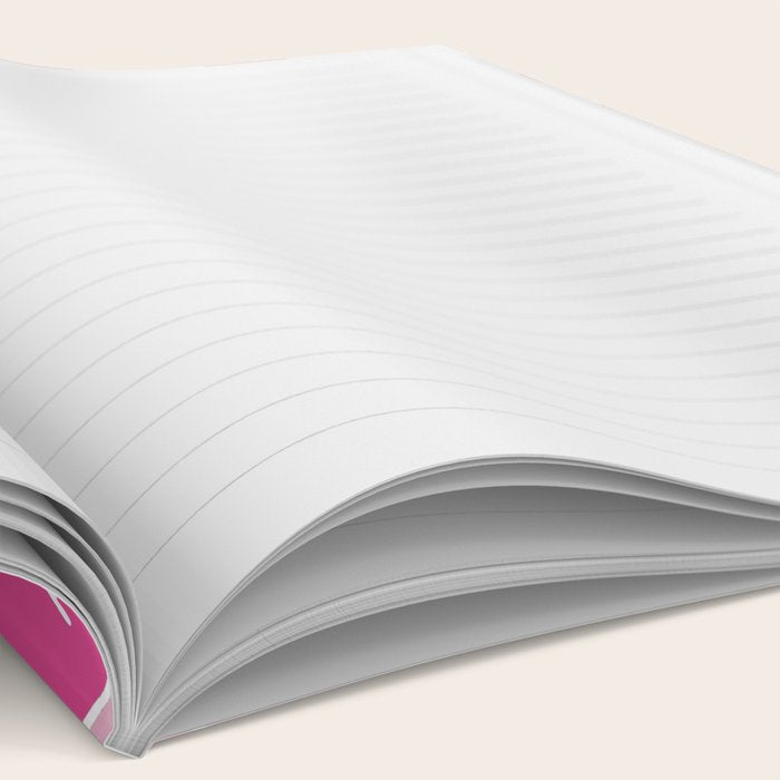 Large Pink and White Smiley Face - Preppy Aesthetic Decor Notebook Gallery Image 2