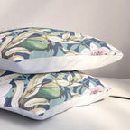 Birds in lush night garden flowers Pillow Sham Gallery Image 3