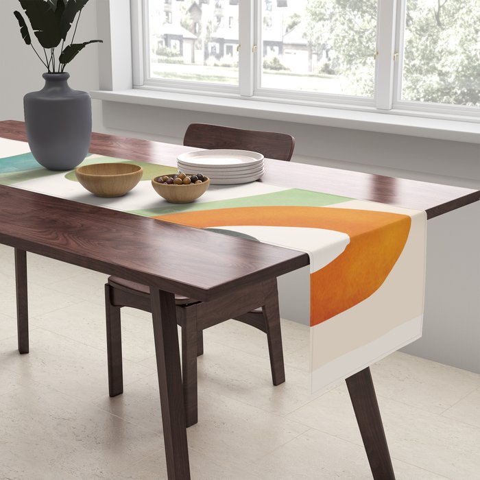Mid-Century Modern Abstract Art 03 Table Runner Gallery Image 2