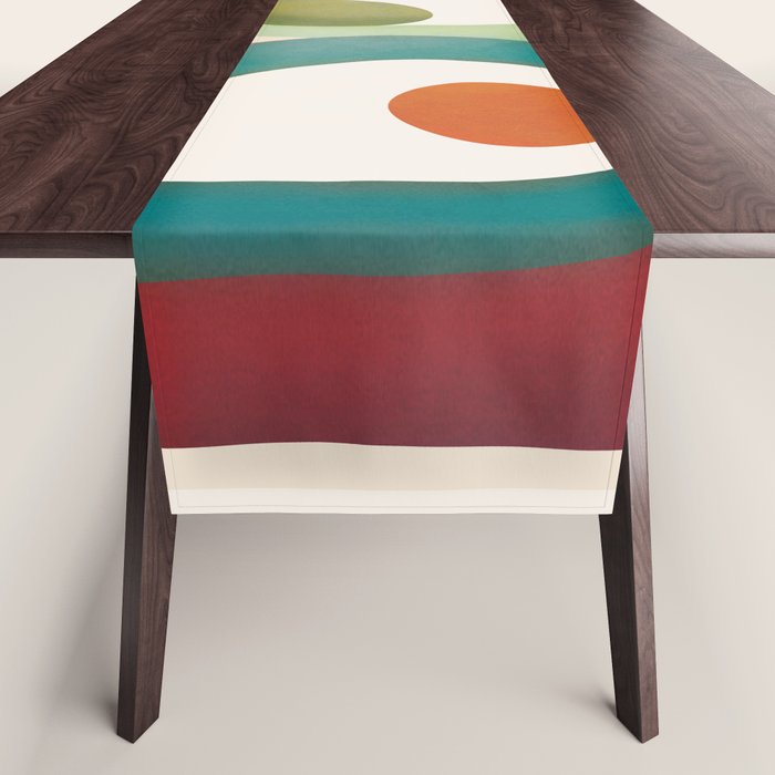 Mid-Century Modern Abstract Art 03 Table Runner Gallery Image 1