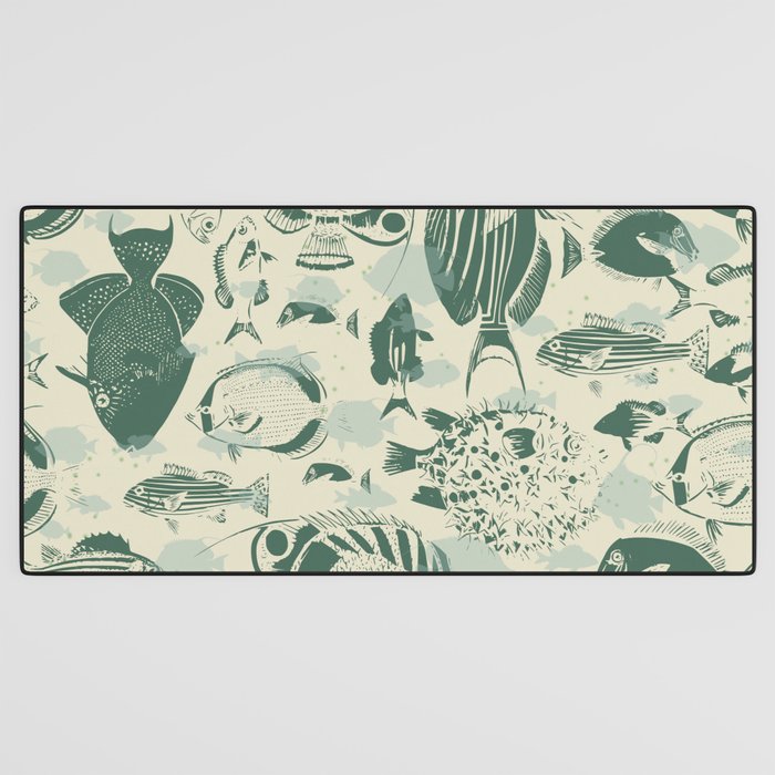 deep ocean fish family light Desk Mat Gallery Image 3