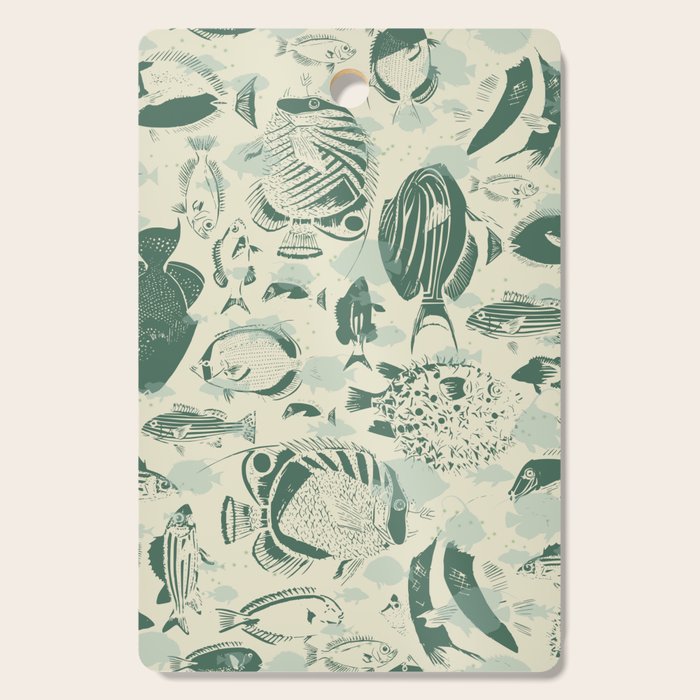 deep ocean fish family light Cutting Board Gallery Image 1