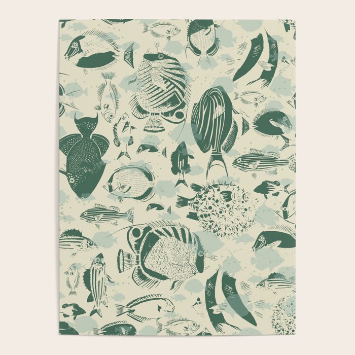 deep ocean fish family light Poster Gallery Image 1