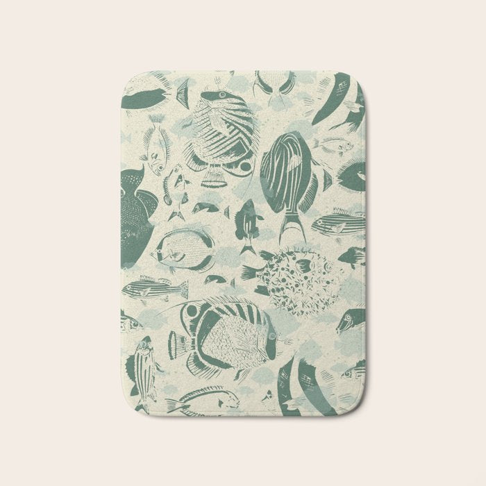 deep ocean fish family light Bath Mat Gallery Image 1